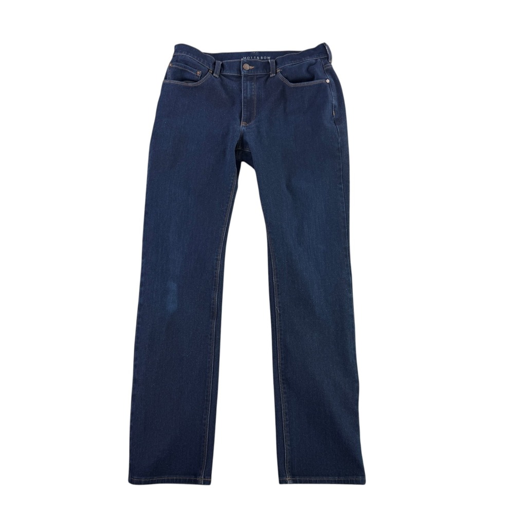 Mott & Bow Slim Jeans Men 32x34 Dark Blue Indigo Comfort Stretch Denim 10626